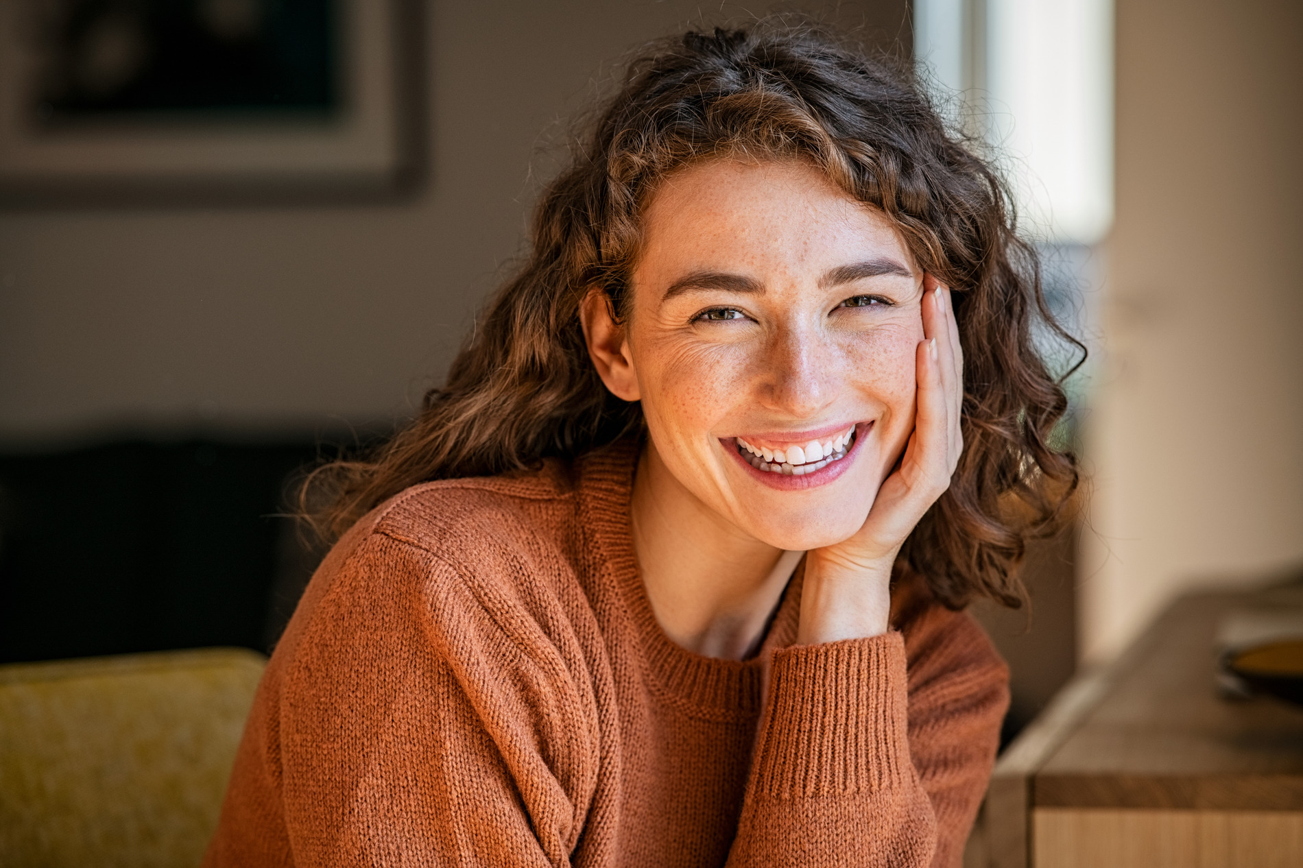 AdobeStock_448705279 v2 Woman smiling on her way to a sinus lift appoinment for dentalimplants in Seminole Fl