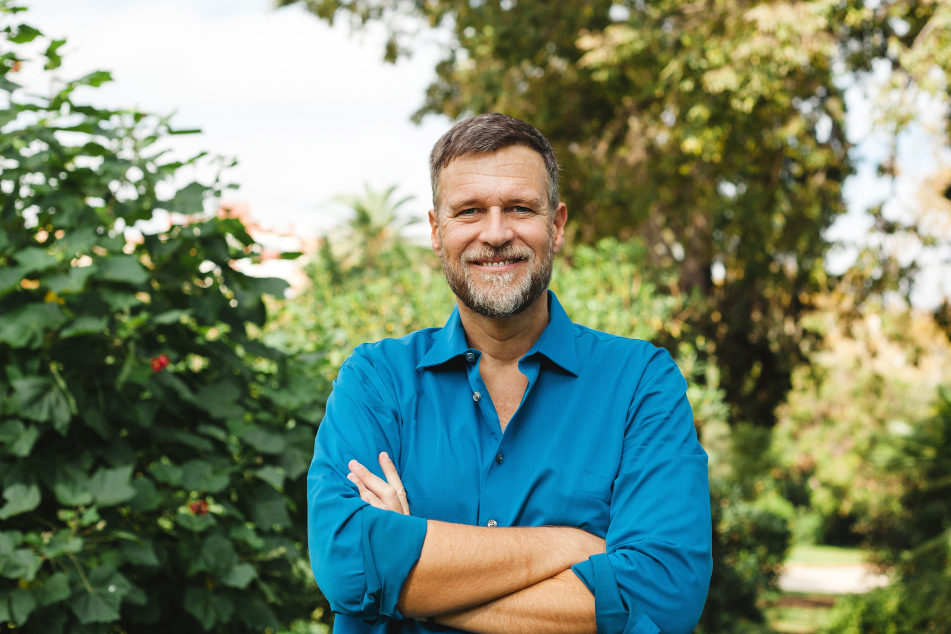Man smiling pain free after tmj treatment in Seminole FL